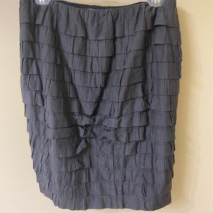 Piazza Sempione Grey Ruffled Skirt- Size Small
